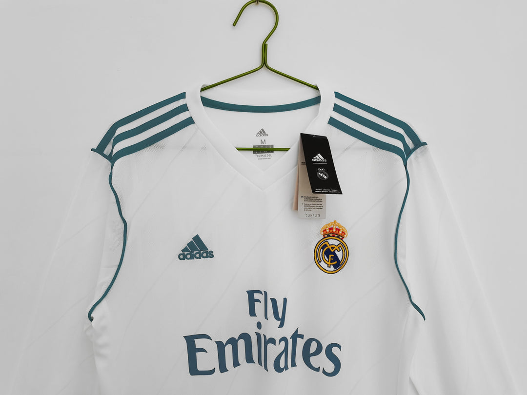 Real Madrid 17/18 Home Retro Shirt - Long Sleeve