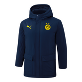 Borussia Dortmund Navy Hooded Winter Jacket