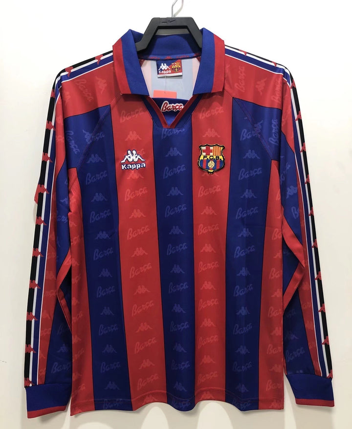Barcelona 96/97 Home Retro Shirt - Long Sleeve