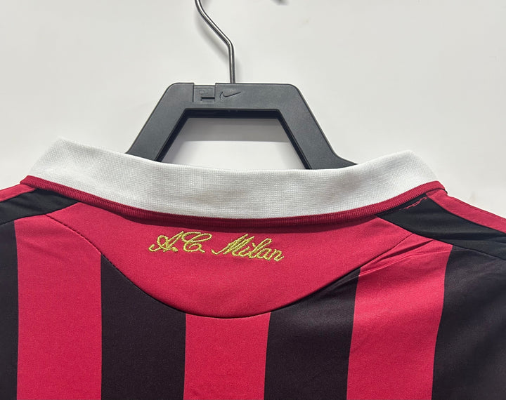 Milan 09/10 Home Retro Shirt - Long Sleeve
