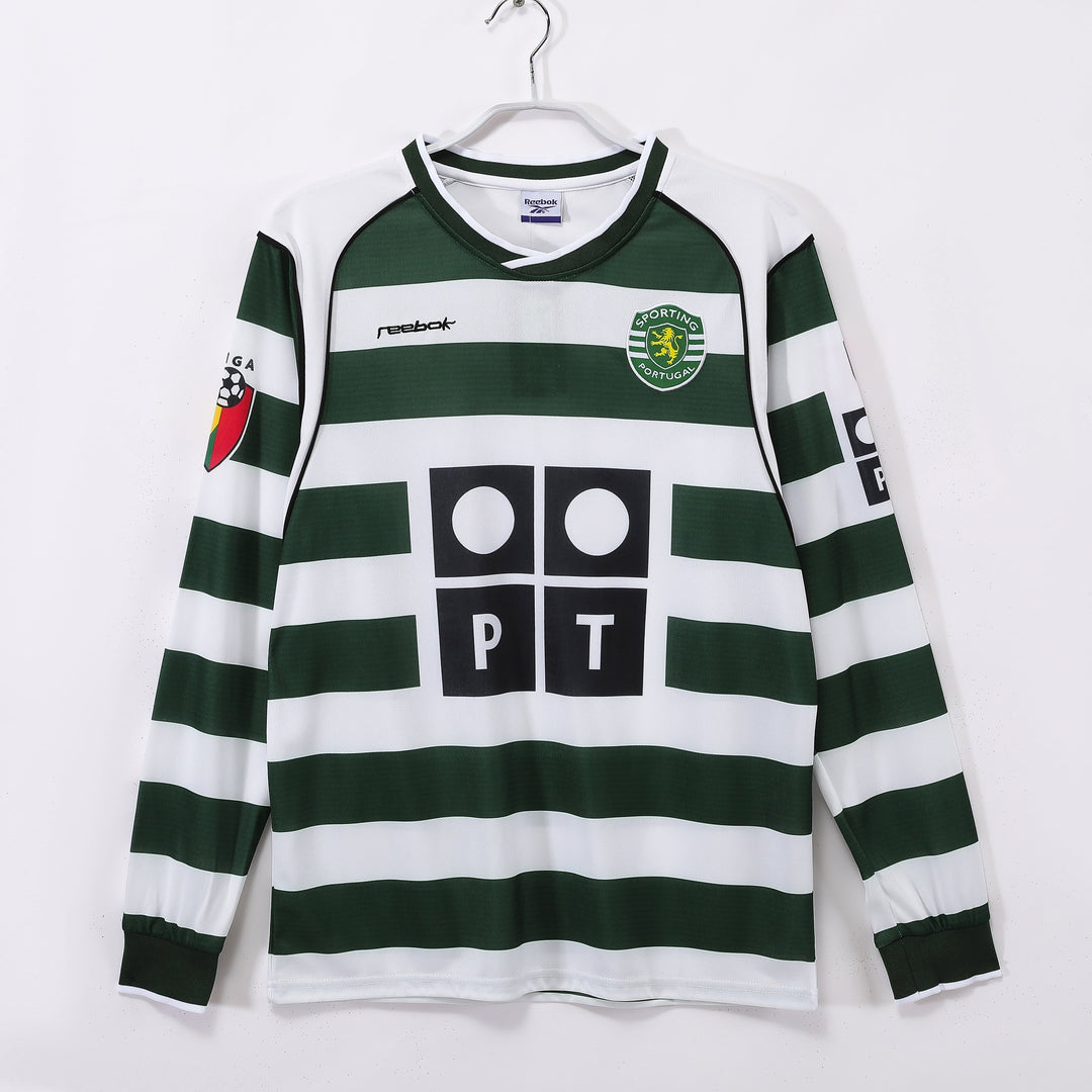 Sporting 01/03 Home Retro Shirt - Long Sleeve