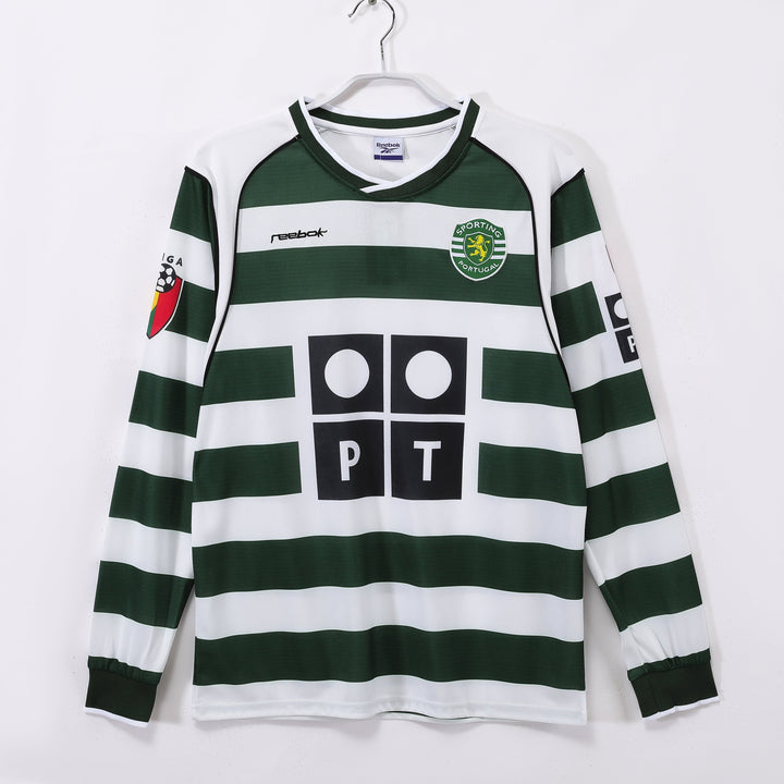 Sporting 01/03 Home Retro Shirt - Long Sleeve