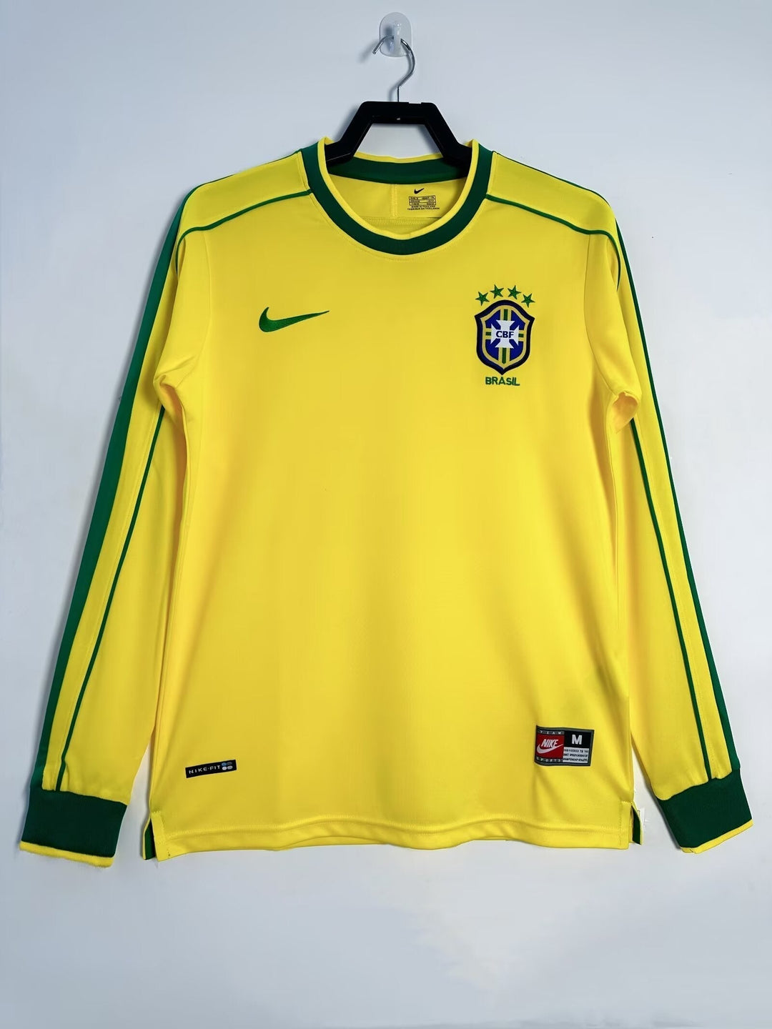 Brazil 1998 Home Retro Shirt - Long Sleeve
