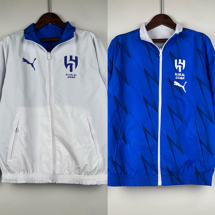 Algeria Reversible Windbreaker Jacket - Blue/White II