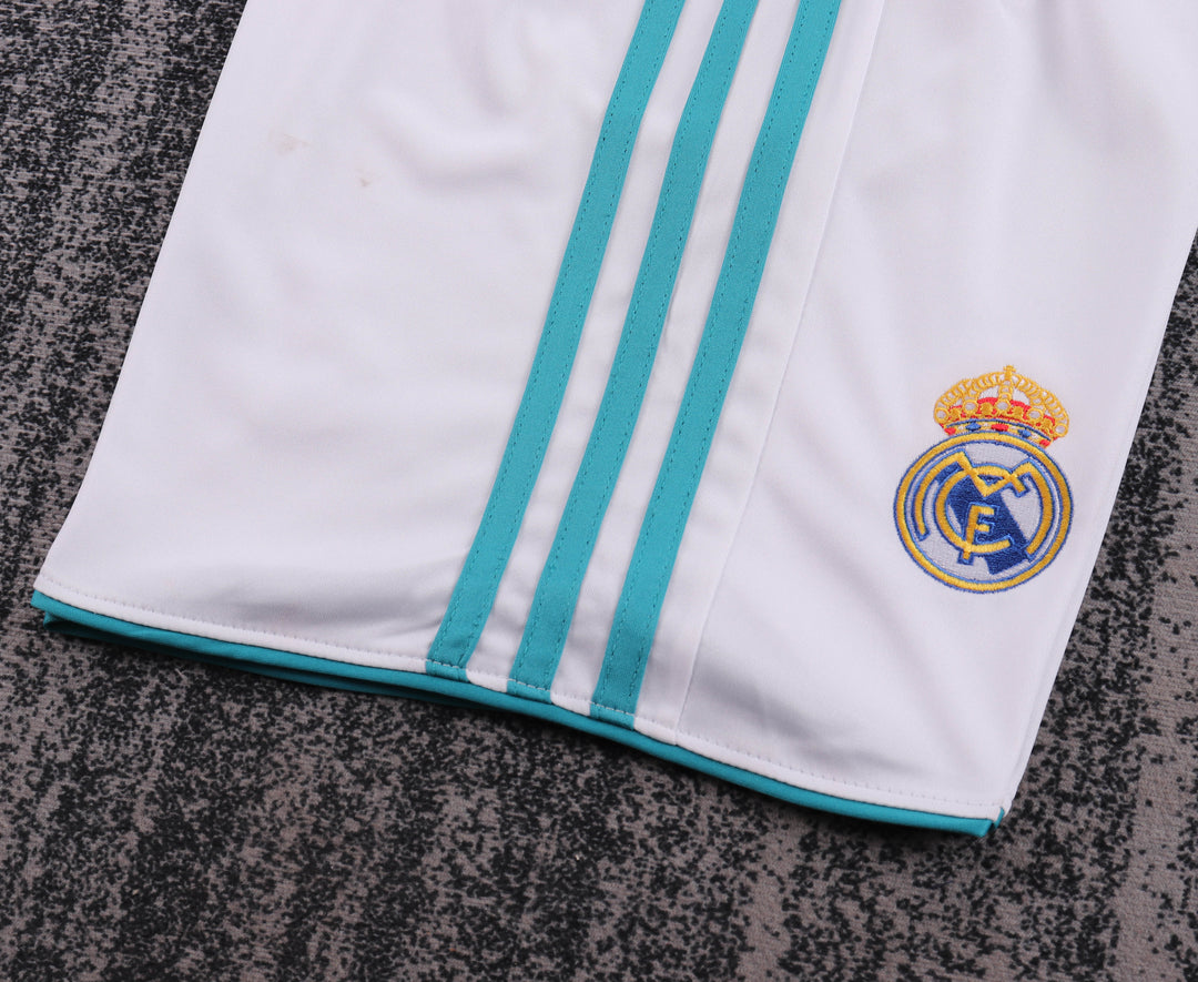 Real Madrid 17/18 Children's Home Retro Set - Long Sleeve