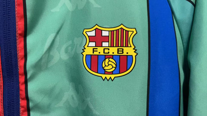 Barcelona Reversible Windbreaker Jacket 1996/97 - Turquoise/Red