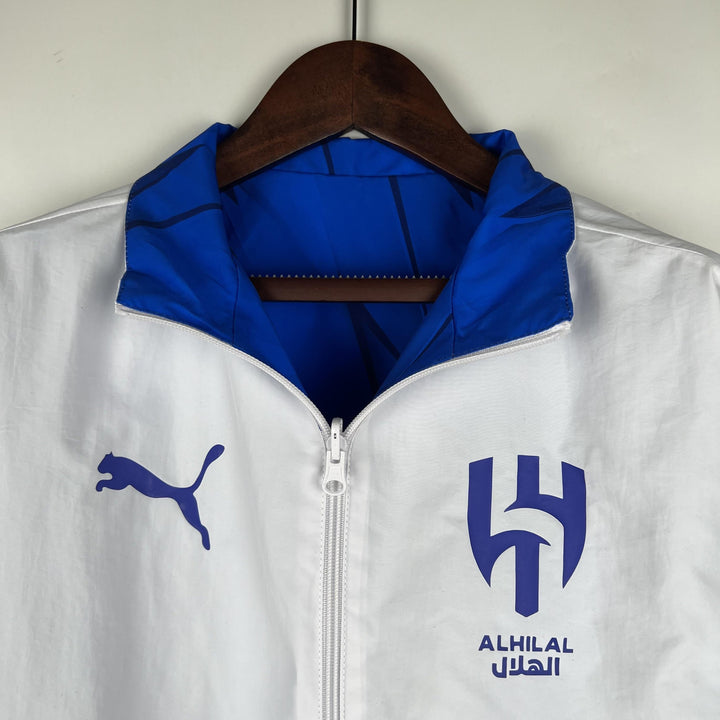 Algeria Reversible Windbreaker Jacket - Blue/White II