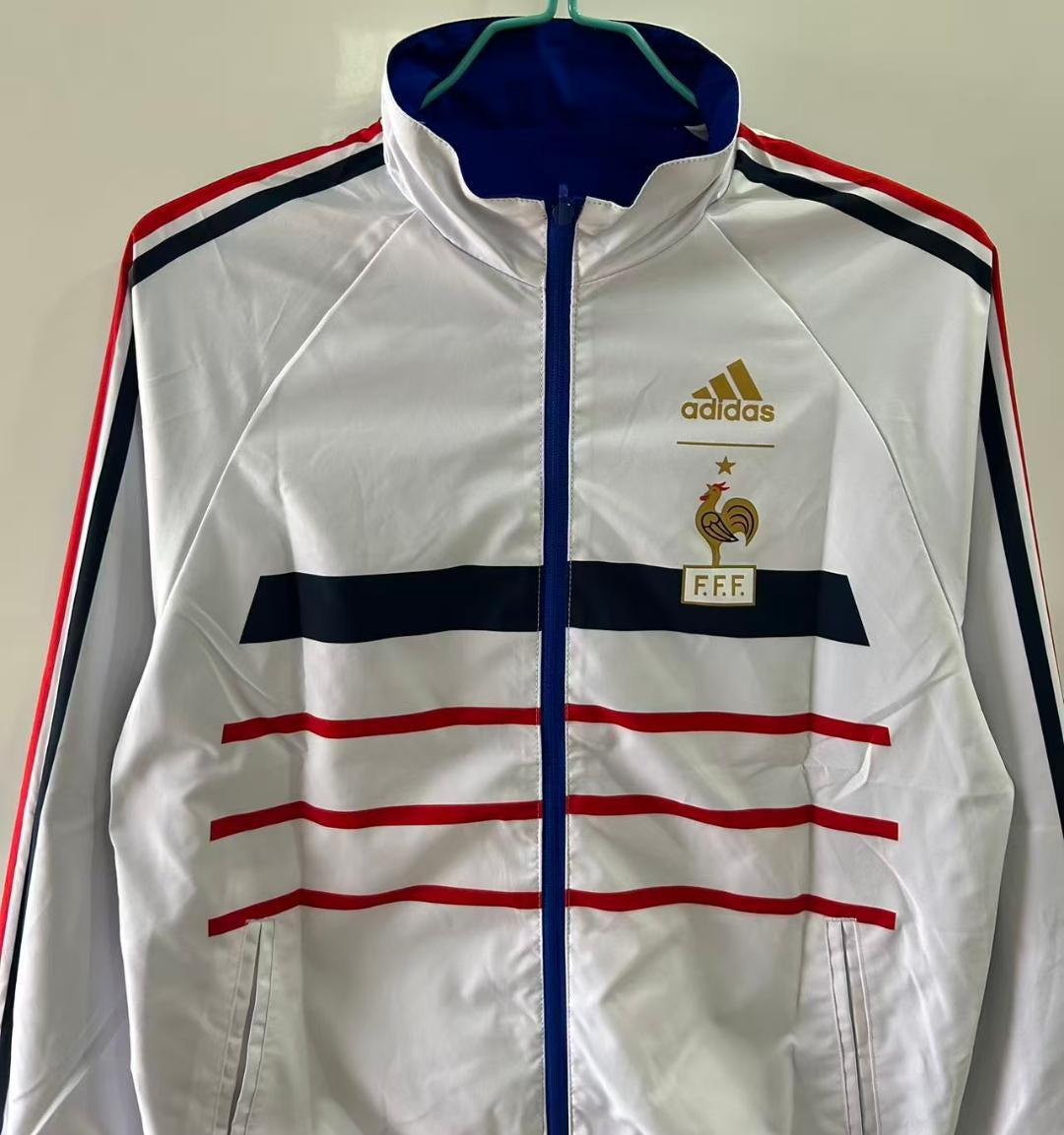 France 1998 Reversible Windbreaker Jacket - Blue/White