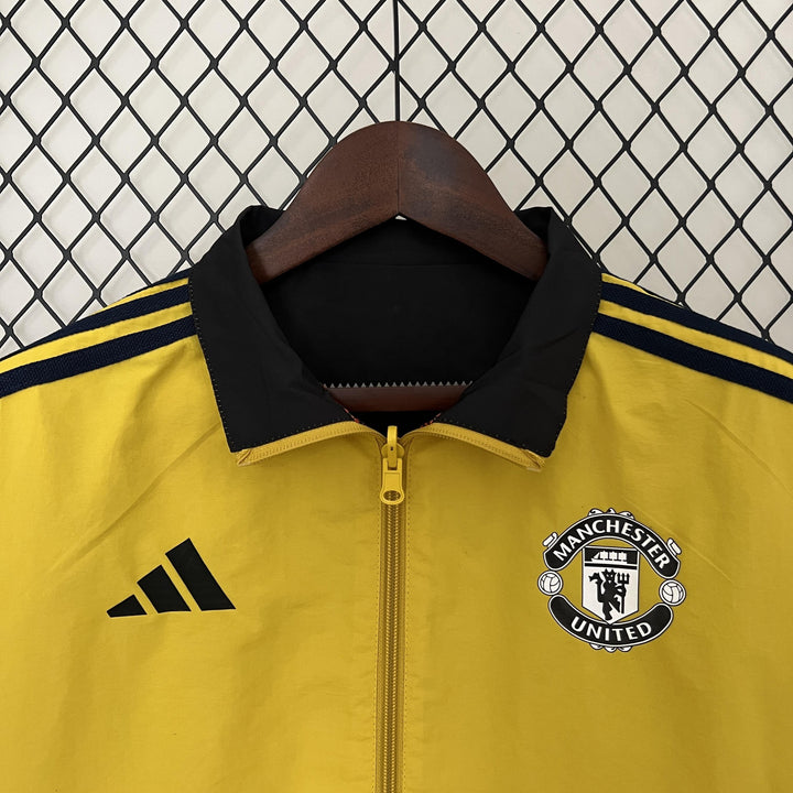 Manchester United Reversible Windbreaker Jacket - Orange/Yellow
