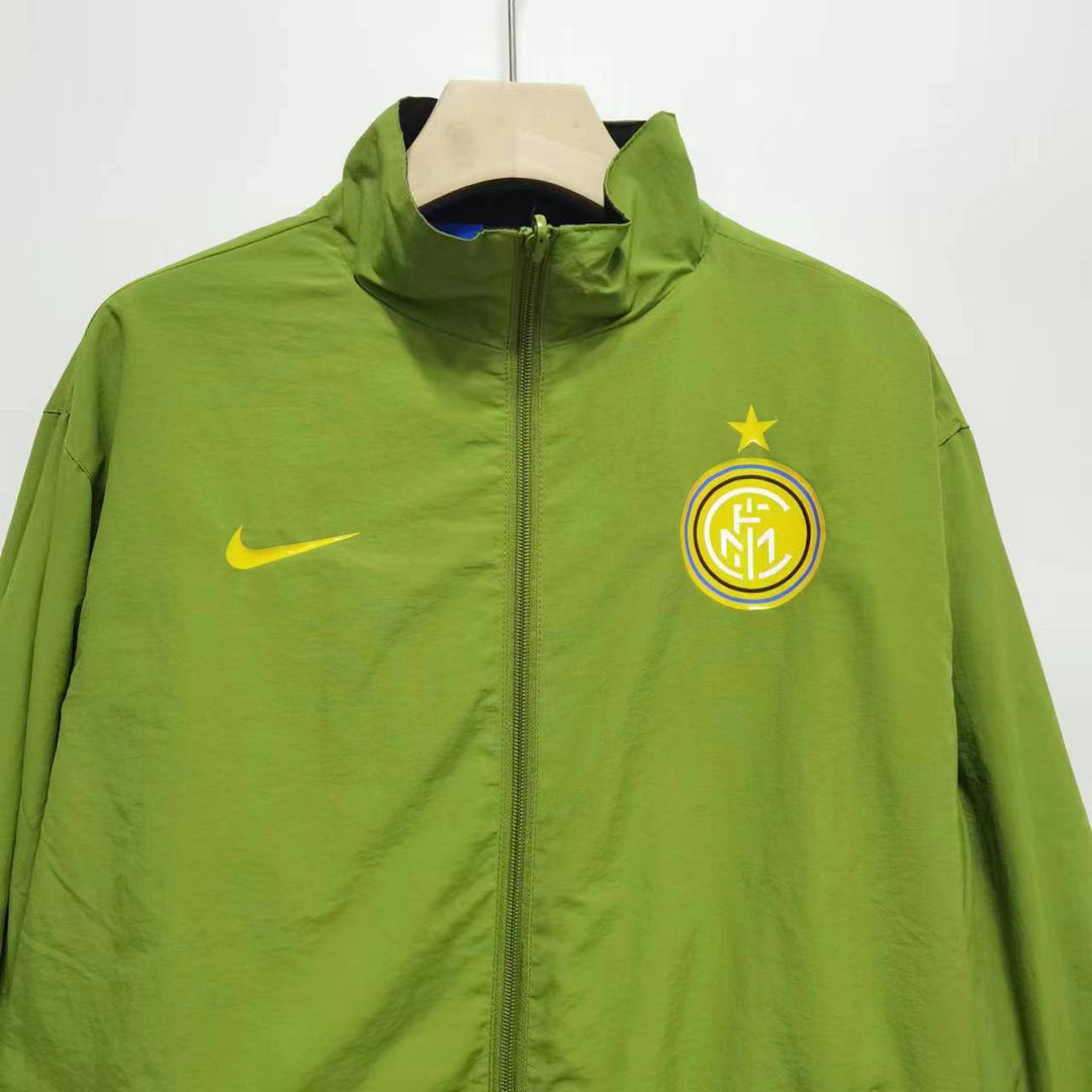 Inter Milan Reversible Windbreaker Jacket - Moss Green/Blue