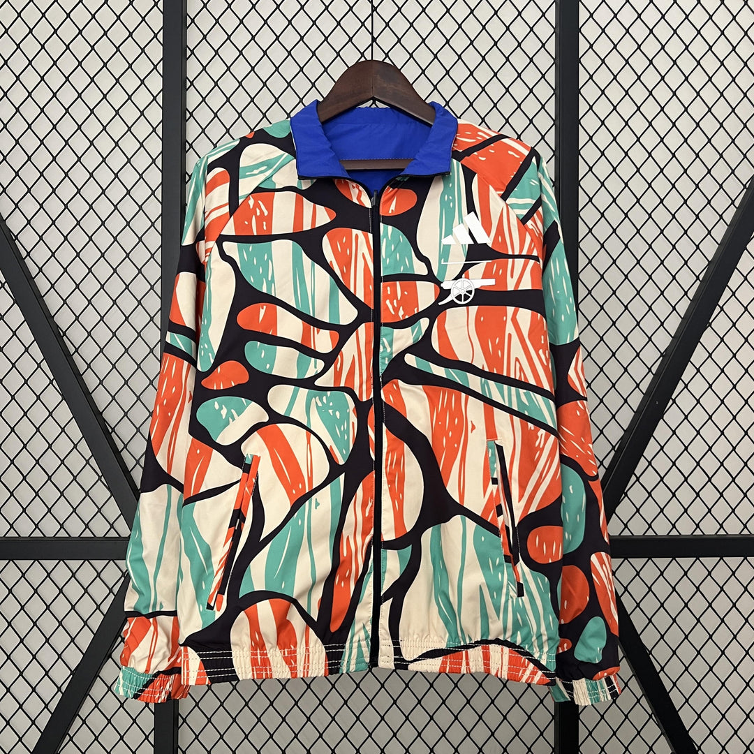 Arsenal 2024/25 Reversible Windbreaker Jacket - Navy Blue/Off-White