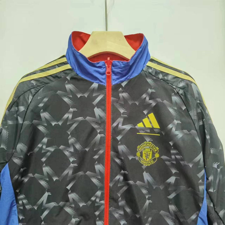 Manchester United 2024/25 Reversible Windbreaker Jacket - Red/Black