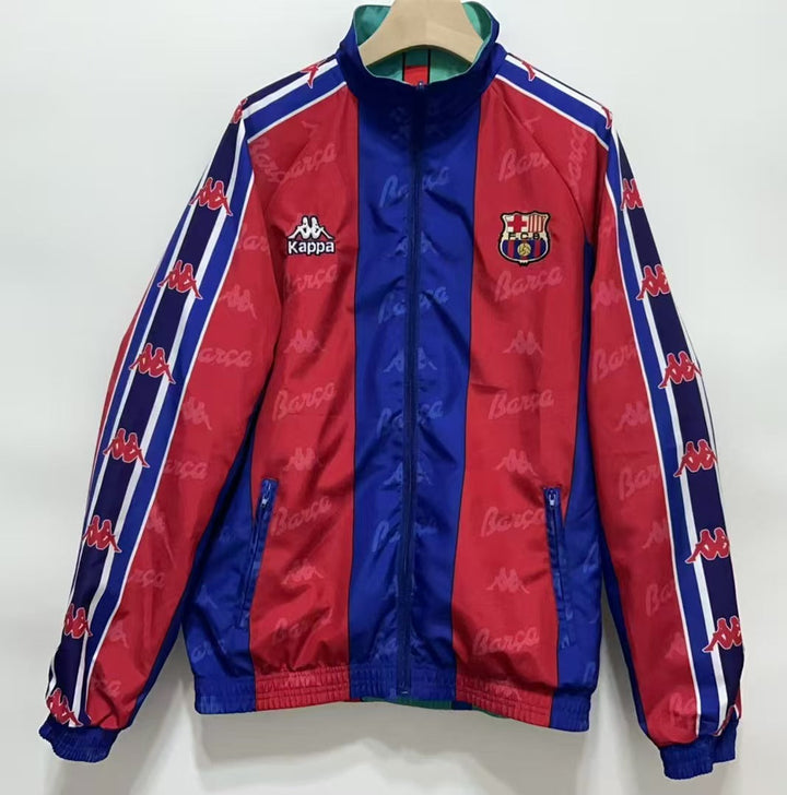 Barcelona Reversible Windbreaker Jacket 1996/97 - Turquoise/Red