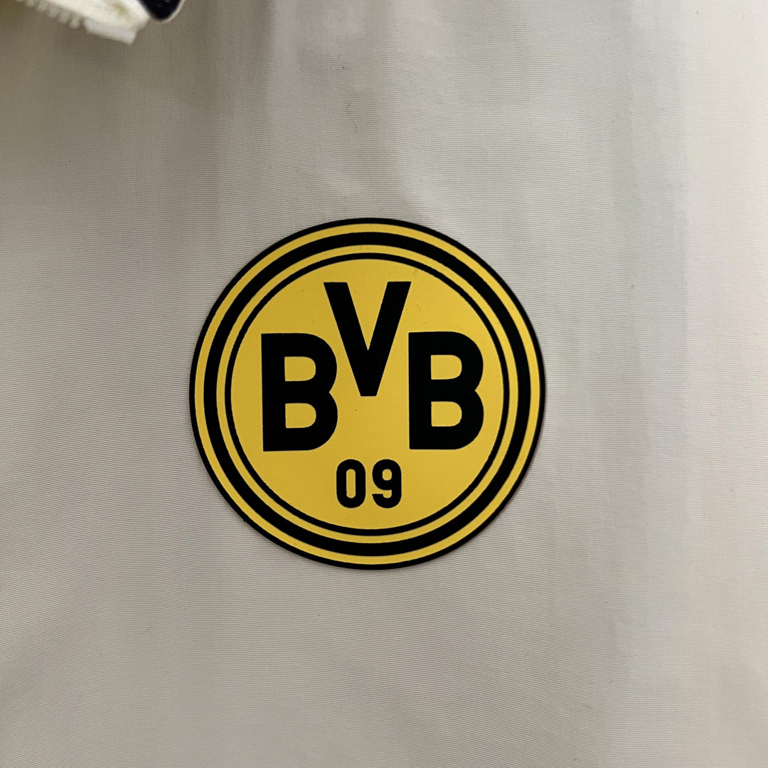 Borussia Dortmund Reversible Windbreaker Jacket - Off-White/Black