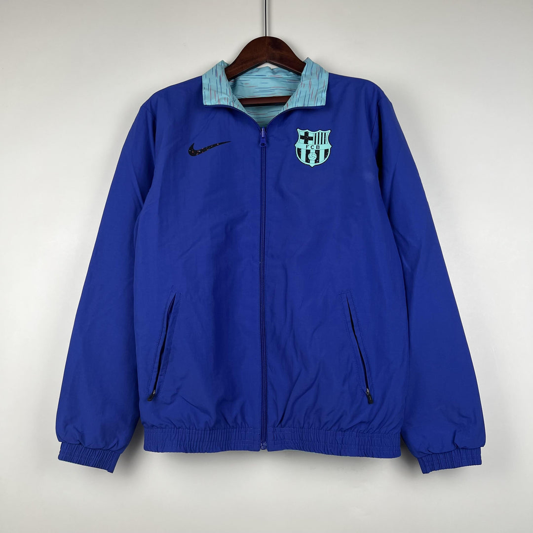 Barcelona Reversible Windbreaker Jacket - Blue/Turquoise
