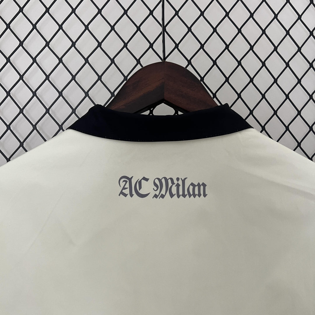 AC Milan Reversible Windbreaker Jacket - Black/Off-White