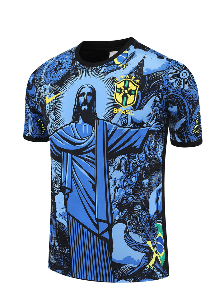 Brazil 2025/26 Training Shirt - Blue/Black