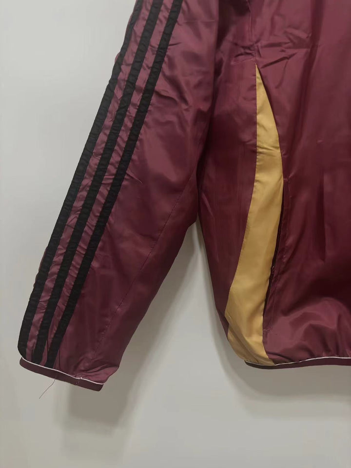 Roma Windbreaker Jacket - Burgundy/Beige