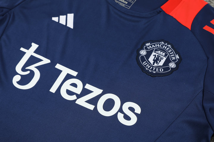 Manchester United 2024/25 Training Shirt - Navy Blue/Orange