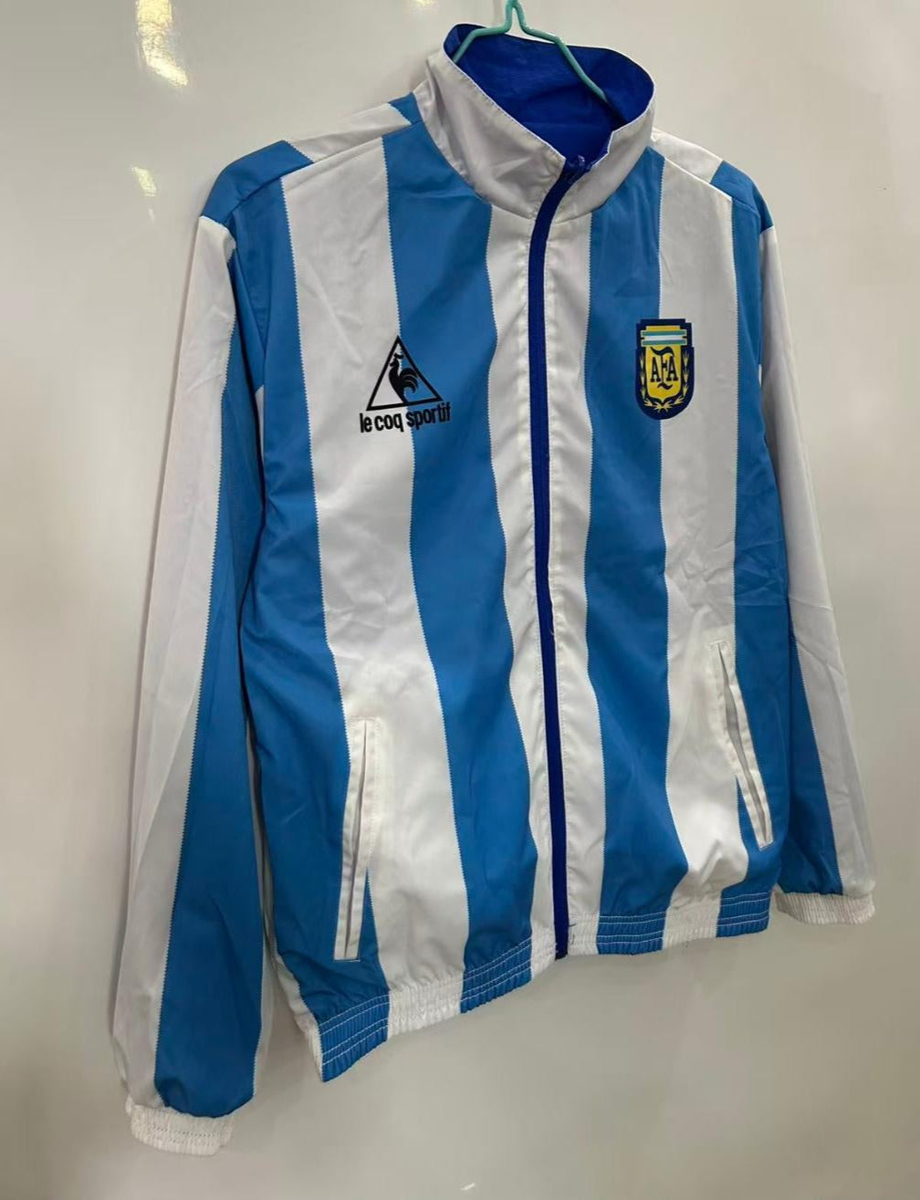 Argentina 1986 Windbreaker Jacket - Light Blue/White