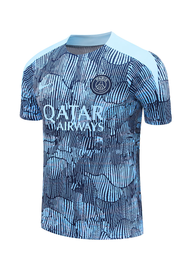 PSG 2024/25 Training Shirt - Light Blue/Navy Blue