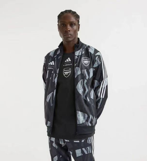 Arsenal 2024/25 Windbreaker Jacket - Black/Gray