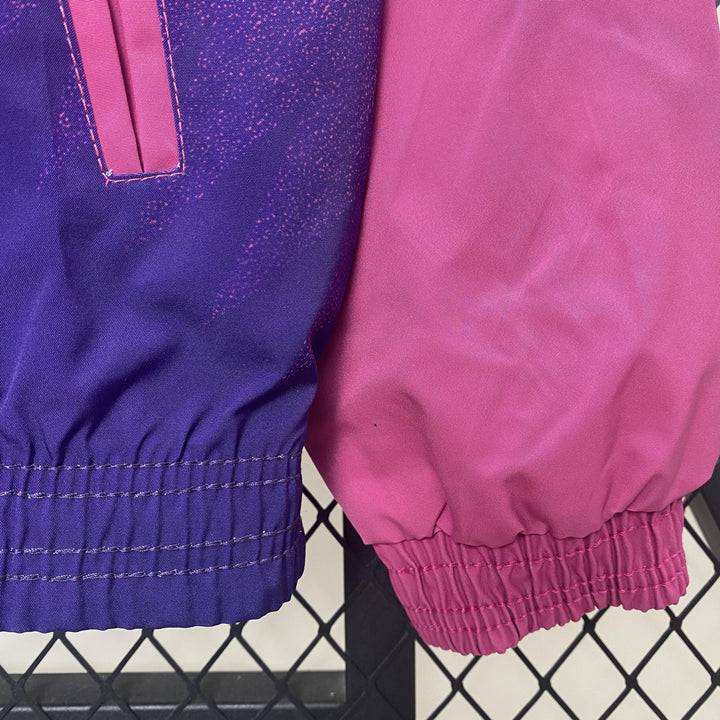 Germany Reversible Windbreaker Jacket - Turquoise/Pink