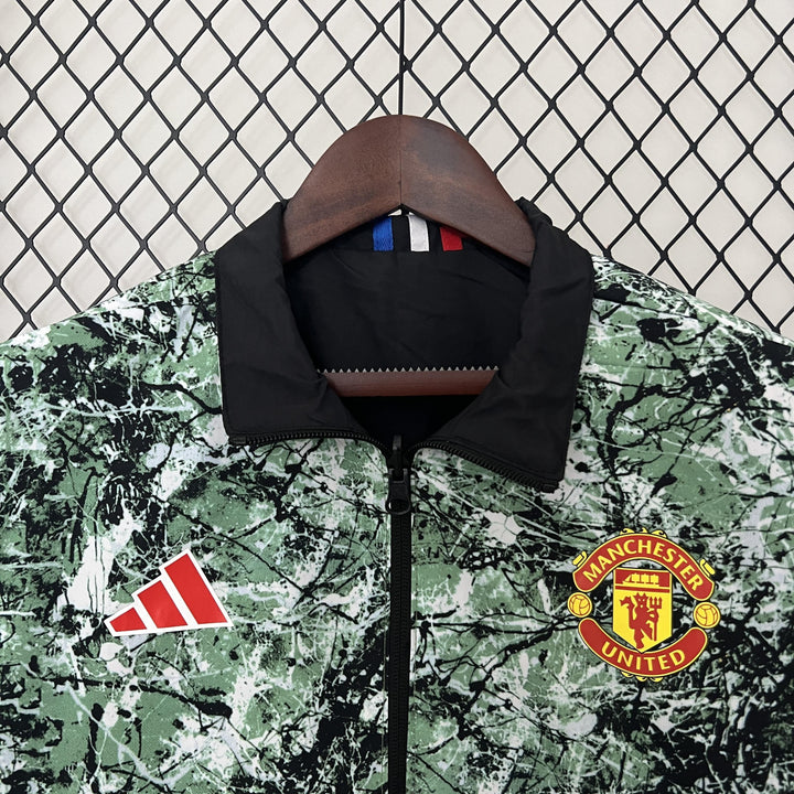 Manchester United Reversible Windbreaker Jacket - Black/Green
