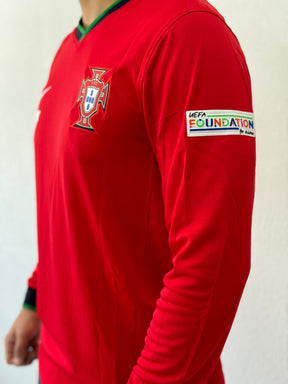 Portugal 2024/25 Home Shirt Long Sleeve - Ronaldo #7 (+Patches)