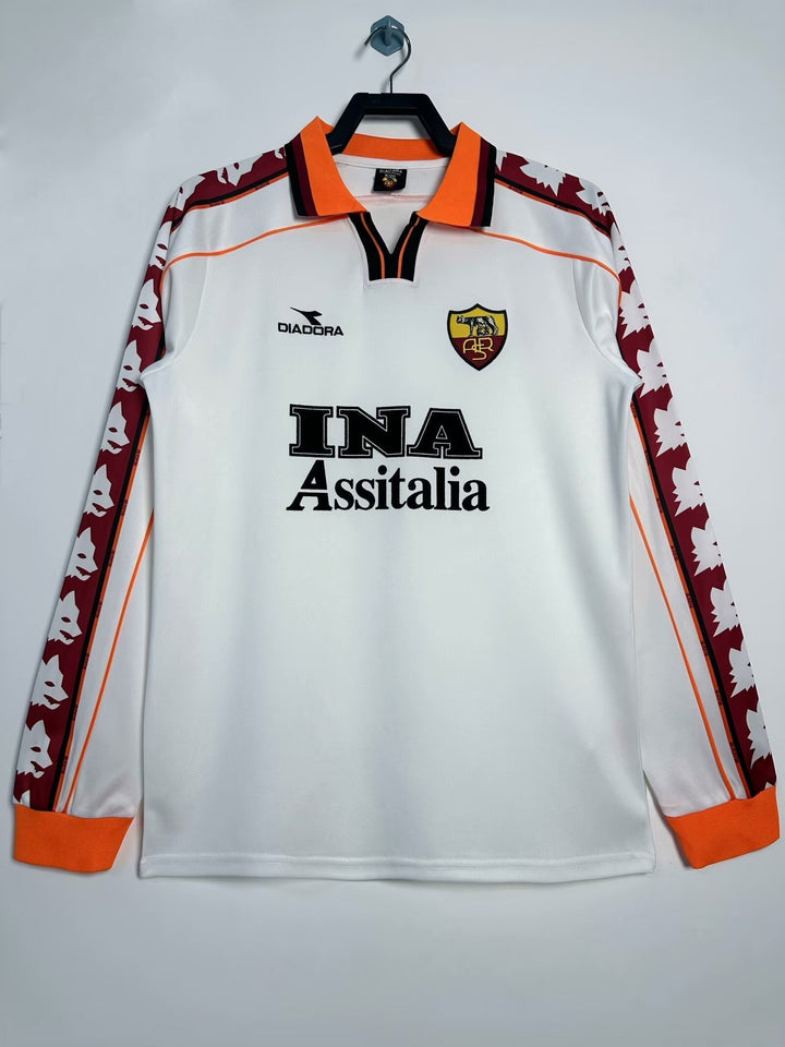 Roma 98/99 Away Retro Shirt - Long Sleeve