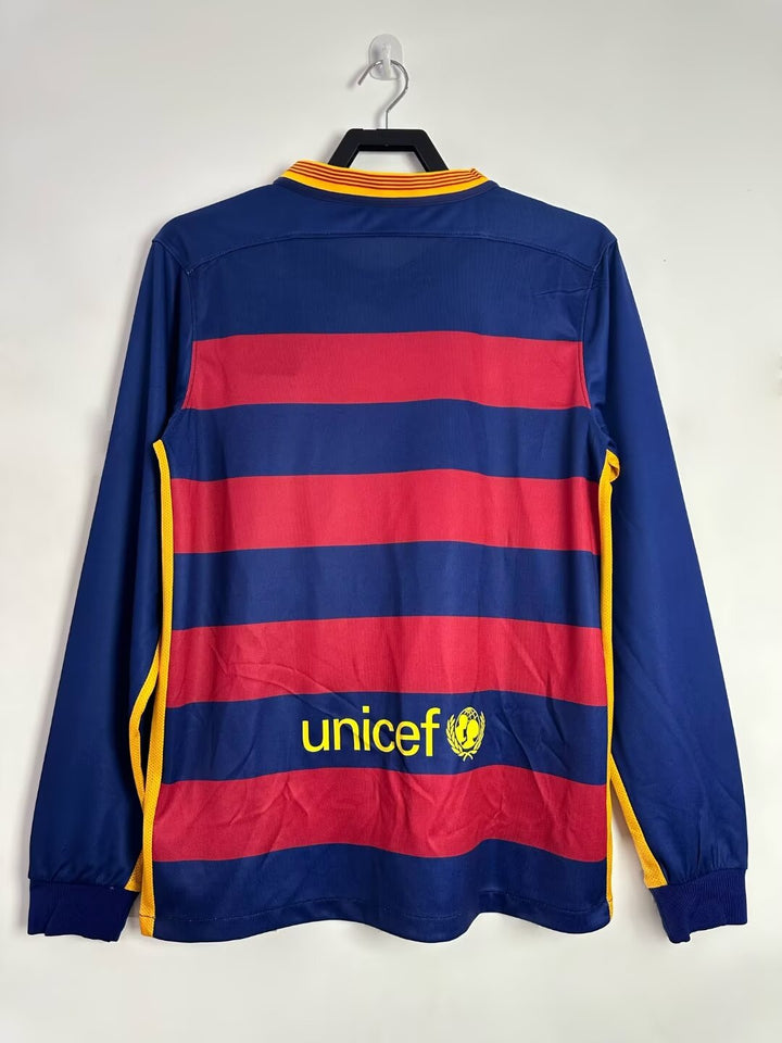 Barcelona 15/16 Home Retro Shirt - Long Sleeve