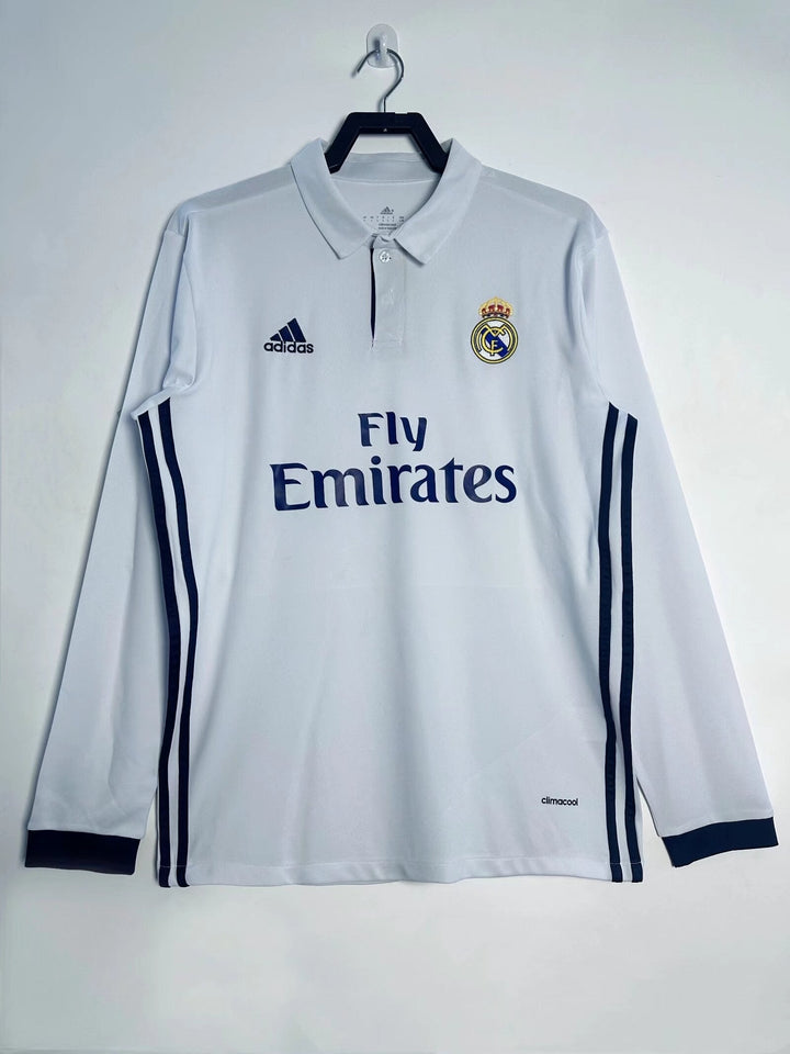 Real Madrid 16/17 Home Retro Shirt - Long Sleeve
