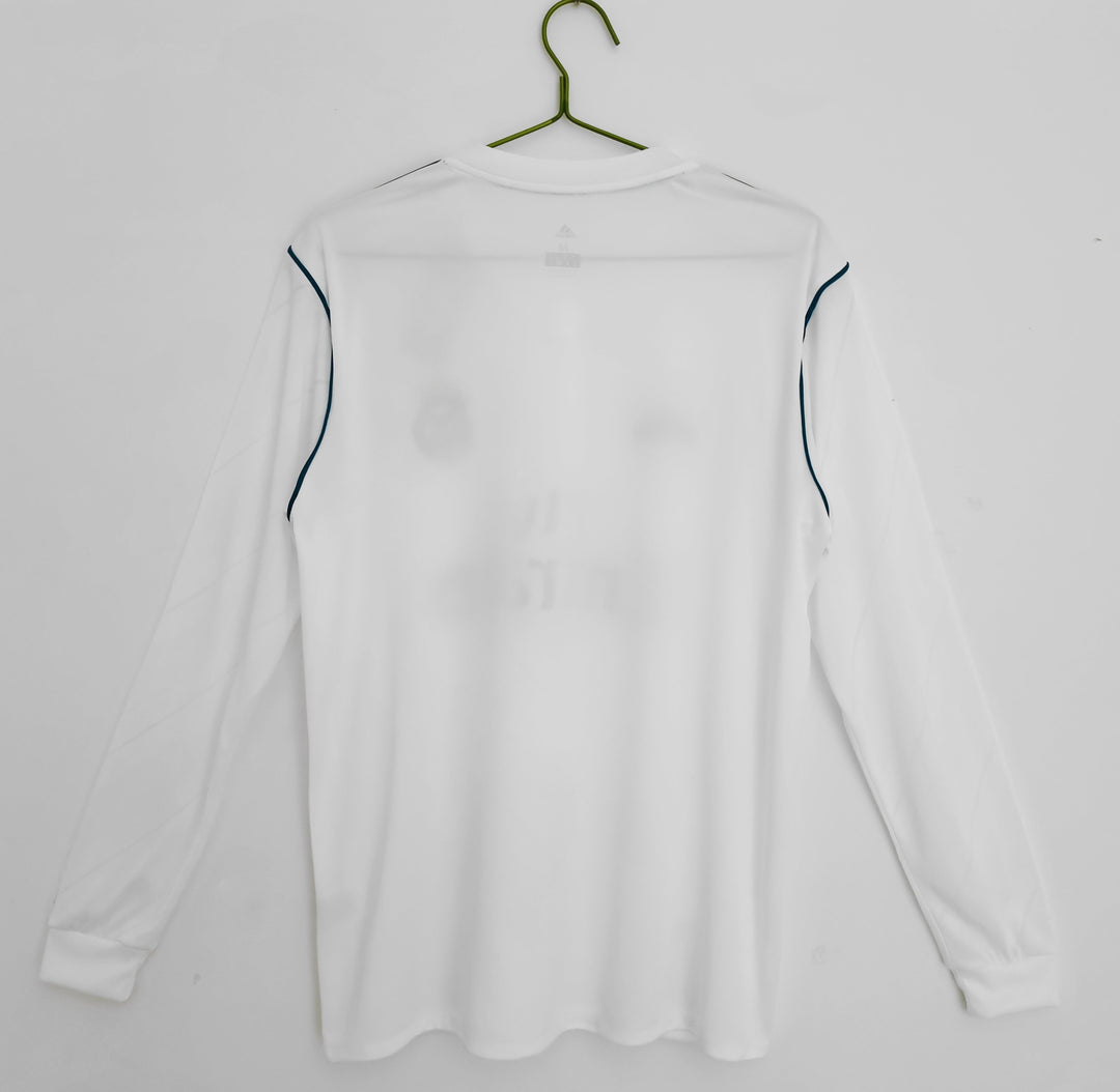 Real Madrid 17/18 Home Retro Shirt - Long Sleeve