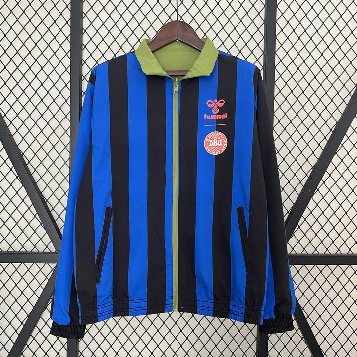 Denmark Reversible Windbreaker Jacket - Moss Green/Blue
