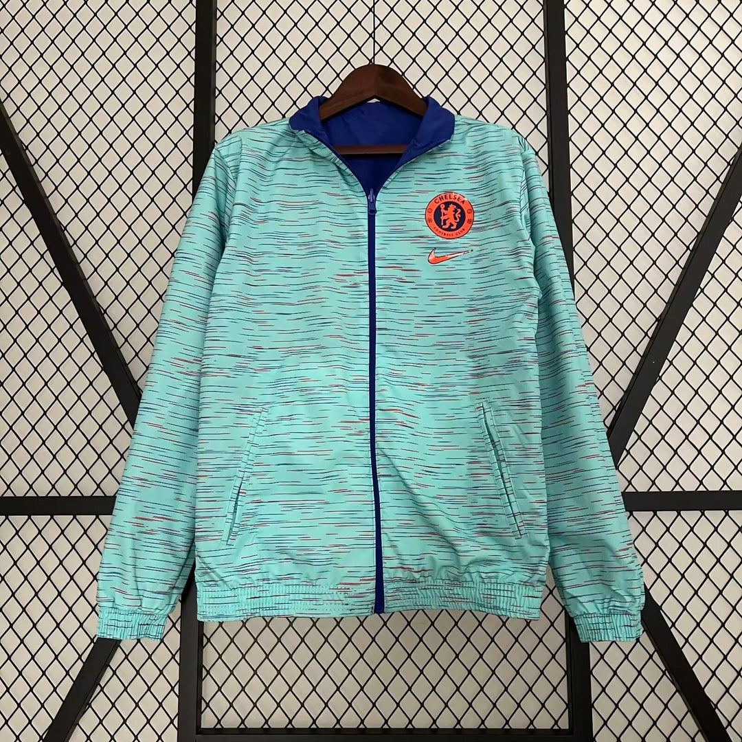 Chelsea Reversible Windbreaker Jacket - Blue/Turquoise