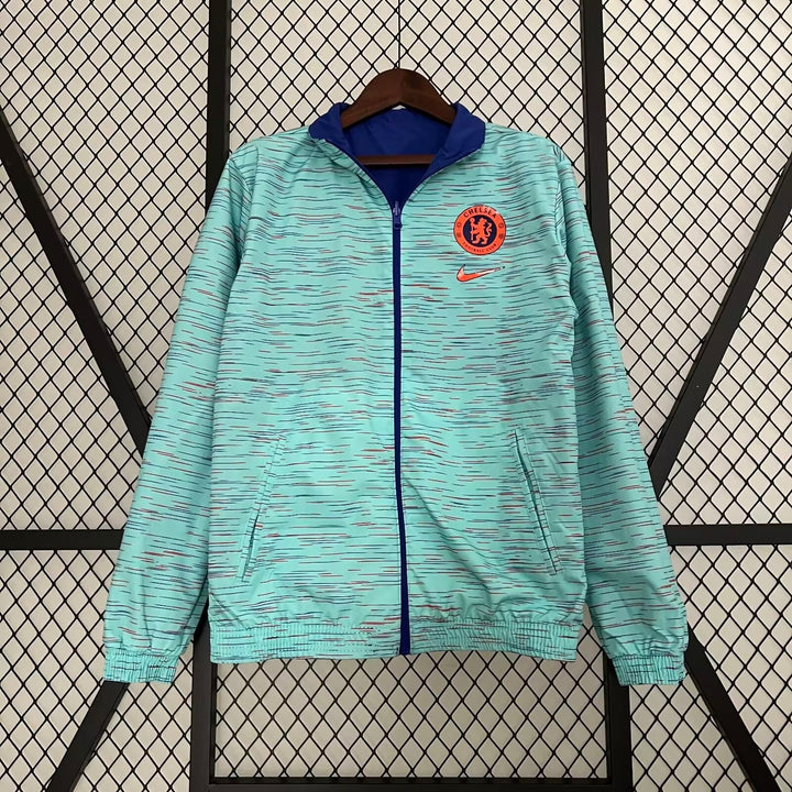 Chelsea Reversible Windbreaker Jacket - Blue/Turquoise
