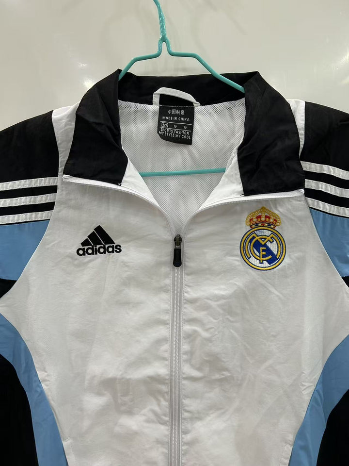 Real Madrid Windbreaker Jacket - White/Light Blue
