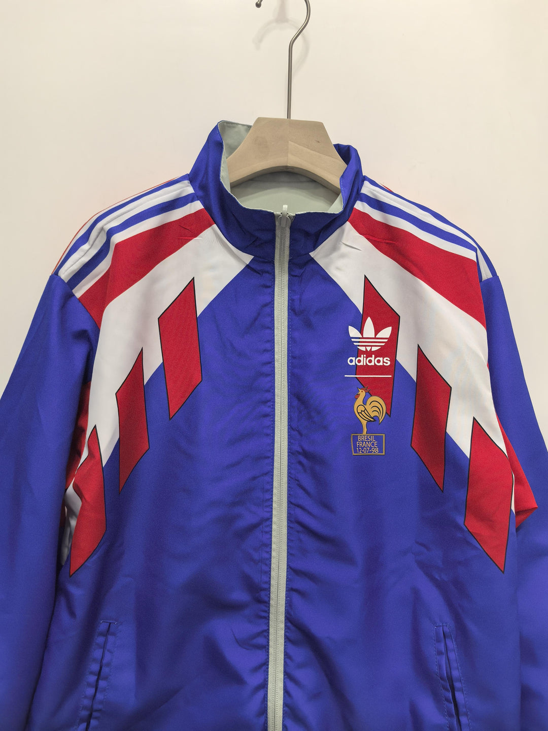 France 1990/91 Reversible Windbreaker Jacket - Blue/Gray