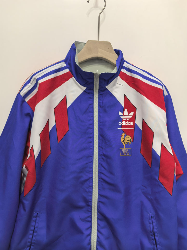 France 1990/91 Reversible Windbreaker Jacket - Blue/Gray