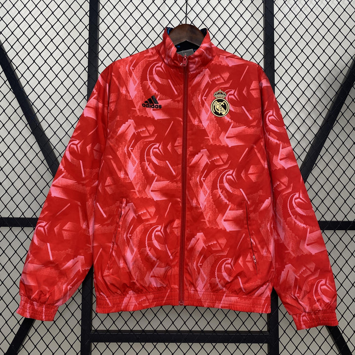 Real Madrid Reversible Windbreaker Jacket - Black/Red