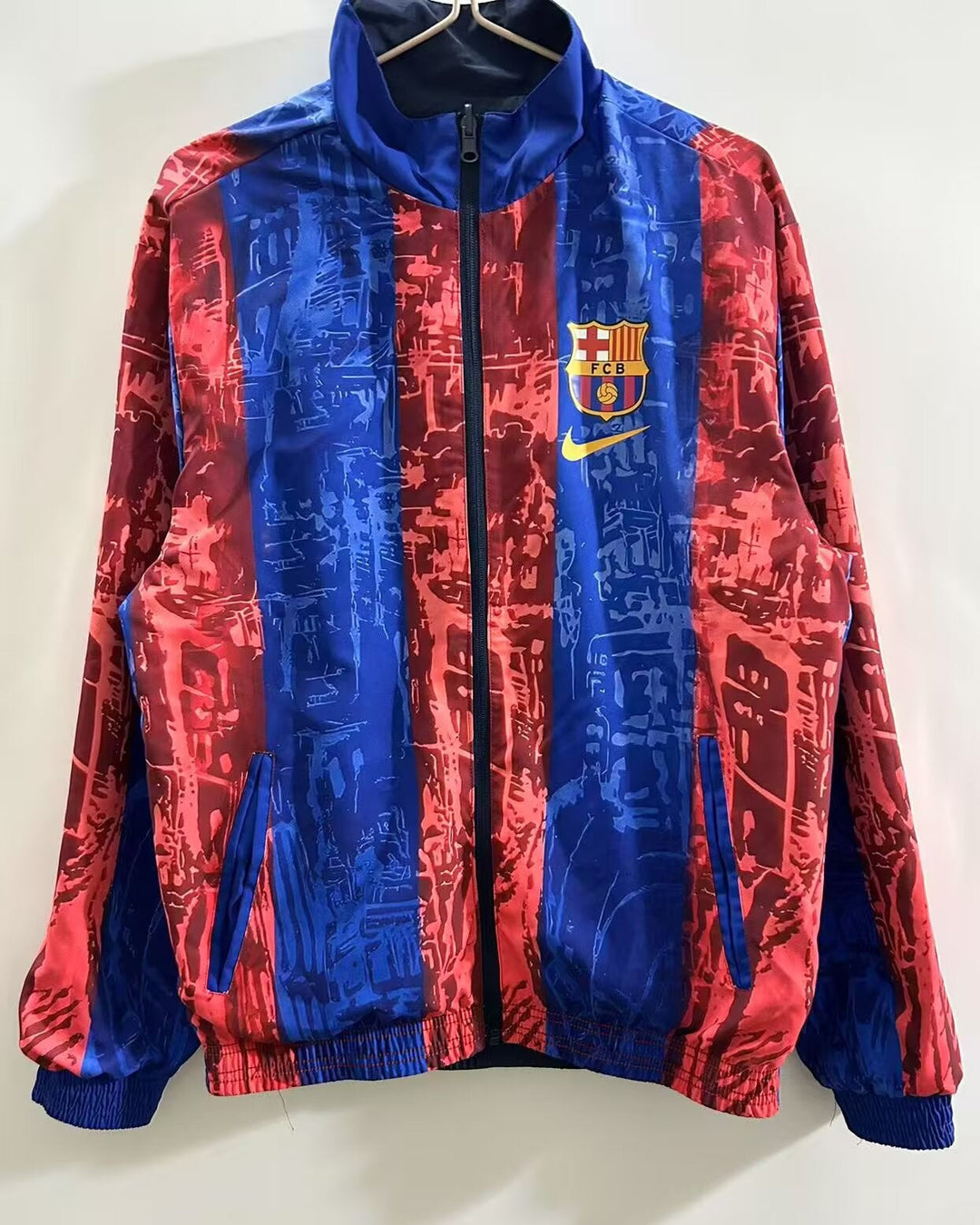 Barcelona 2024/25 Windbreaker Jacket - Blue/Red