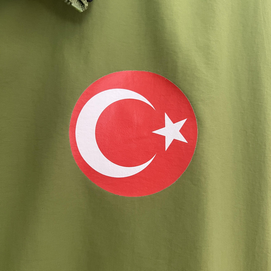 Turkey Reversible Windbreaker Jacket - Moss Green/Blue