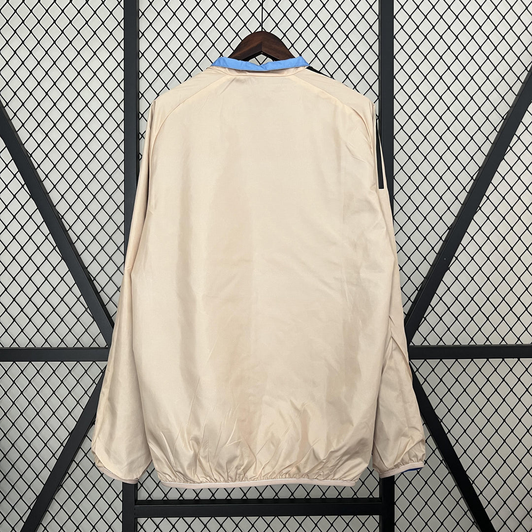 Manchester United Reversible Windbreaker Jacket - Light Blue/Beige
