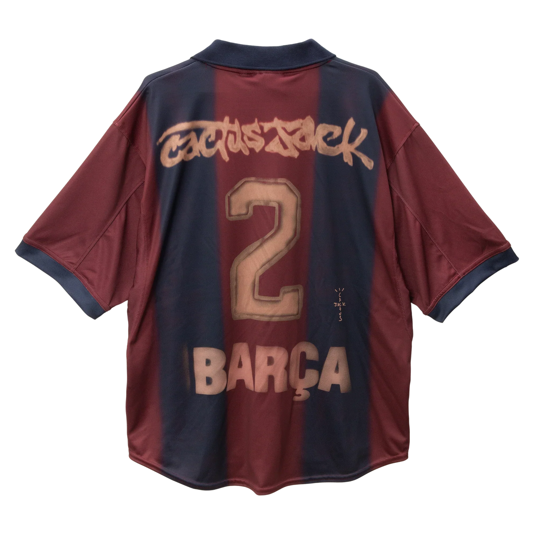 Barcelona 2000/01 Home Retro Skeleton Jersey - Travis Scott