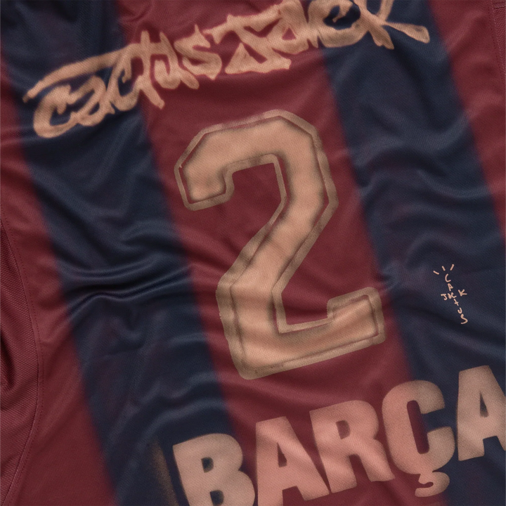 Barcelona 2000/01 Home Retro Skeleton Jersey - Travis Scott