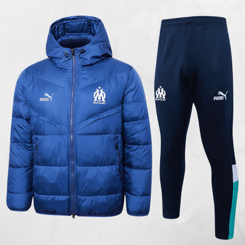 Olympique Marseille Bomber Jacket Set - Blue