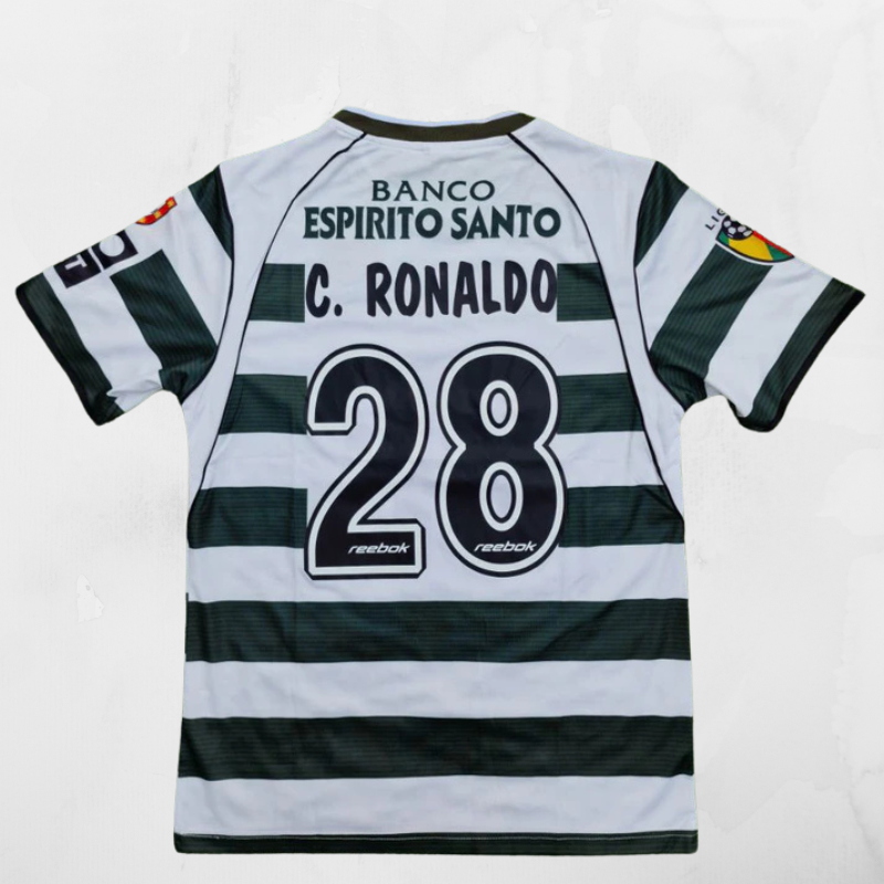 Sporting Retro 2001/03 Home Shirt - Cristiano Ronaldo #28