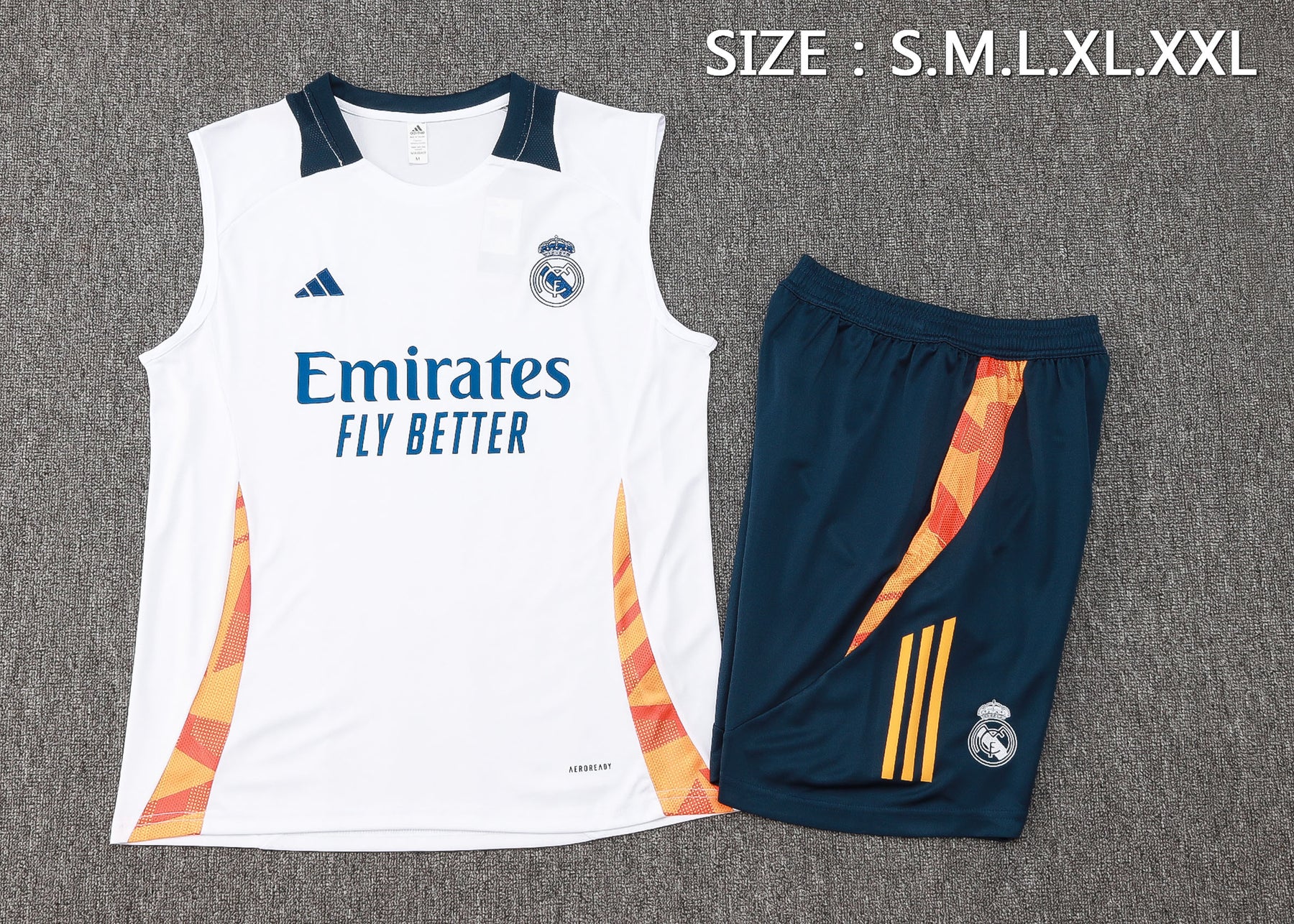 REAL MADRID TANK TOP SET 24/25 - WHITE