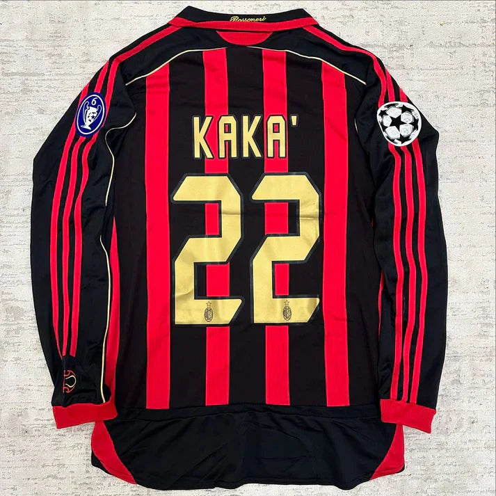 MIlan Retro 06/07 Home Shirt - Kaká #22 (+Patches)