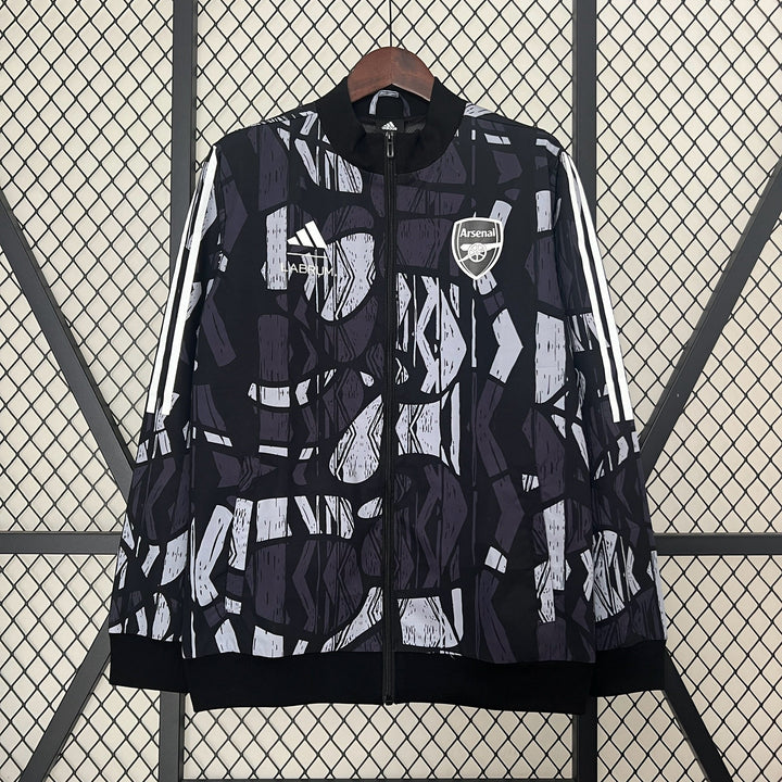 Arsenal 2024/25 Windbreaker Jacket - Black/Gray